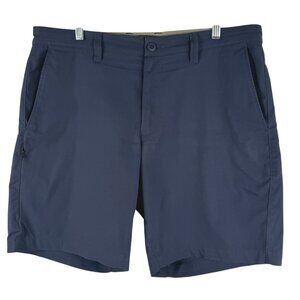 Bluffworks Ascender Chino Shorts Mens Size 35 Blue Solid Polyester SS-2205